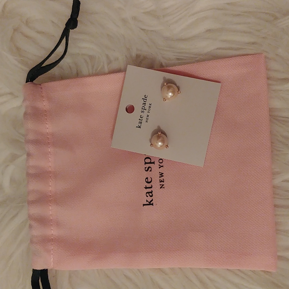 💝FIRM! NWT KATE SPADE RISE AND SHINE BLUSH MULTI STUDDED EARRINGS WITH DUST BAG